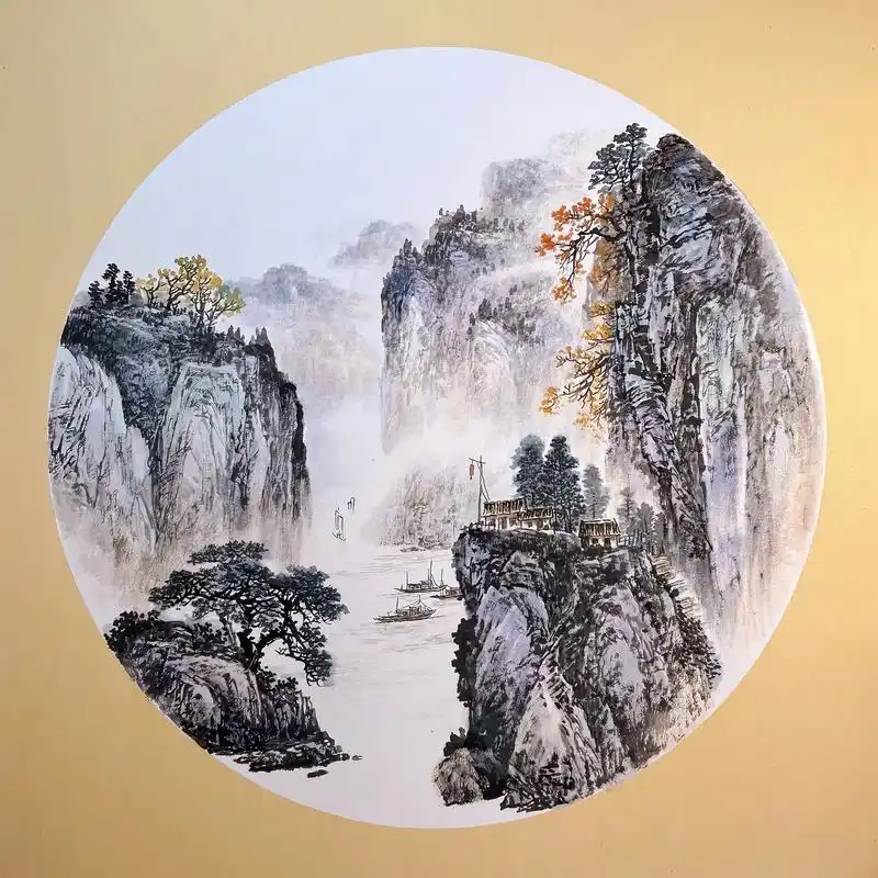 山峦叠翠,水清雾薄,让人心旷神怡#国画 #中国山水画 - 抖音