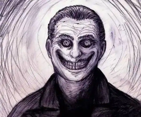 微笑的男人恐怖图片病态比疯狂更让人感到恐怖