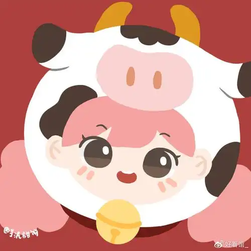 新年头像新年情侣头像2021红色可爱2021新年红色喜庆女生头像2021