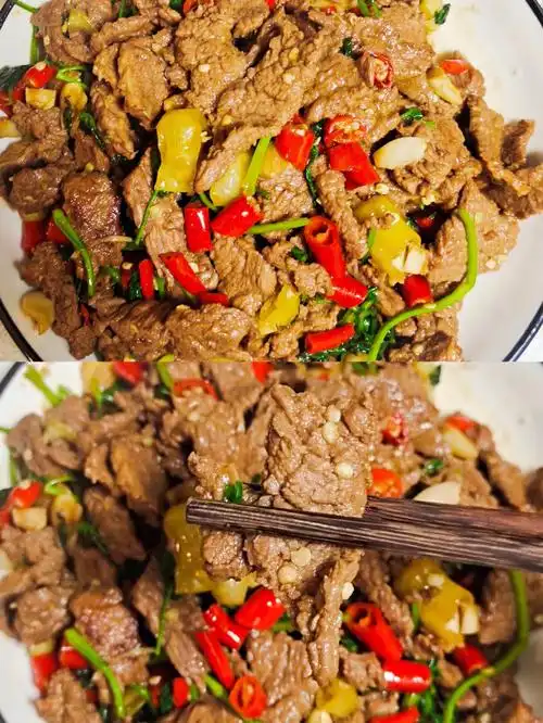 超级下饭的小炒黄牛肉60