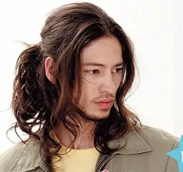 男生后梳马尾发型图片 向后梳的男生发型