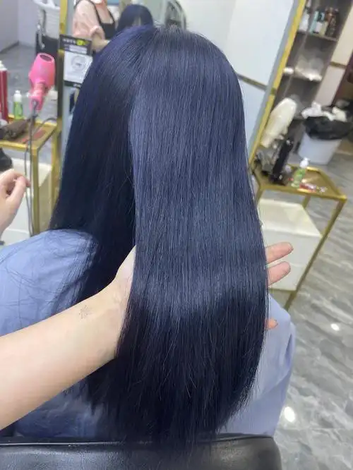 紫蓝色蓝紫色头发图片女蓝紫色头发 颜色蓝紫色头发褪色后效果图蓝