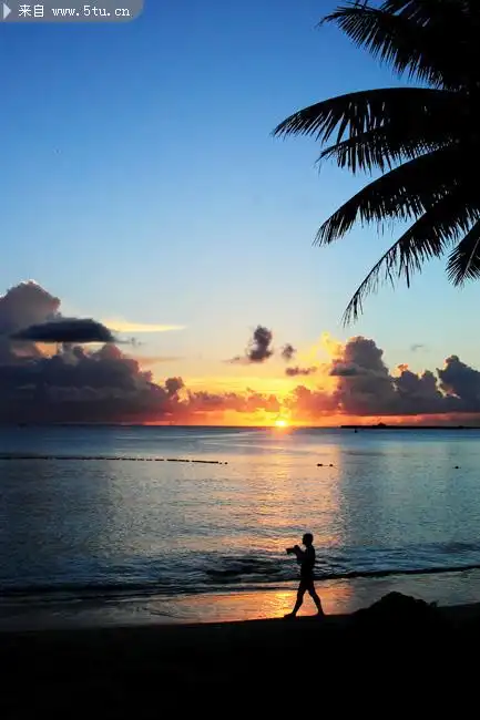 海边黄昏美景图片 夕阳西下图片_自然风光_风景背景_稀有高精图片素材