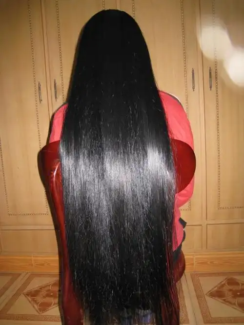 黑亮的长发图(12)