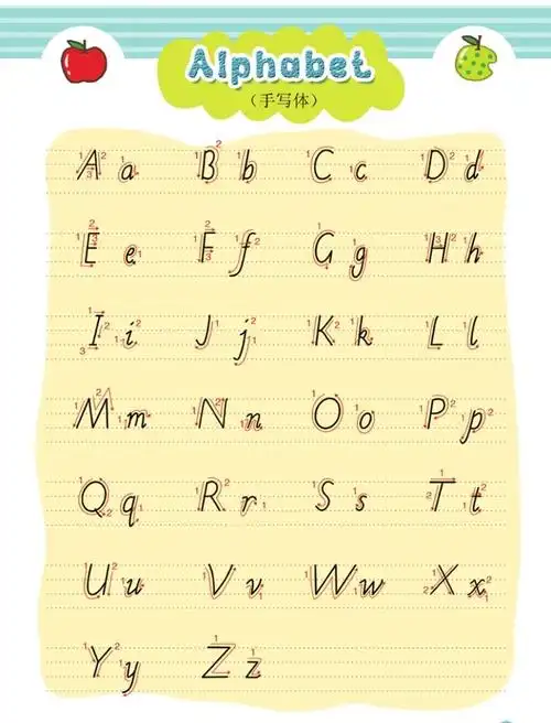 英文字母手写体技巧 - 美篇