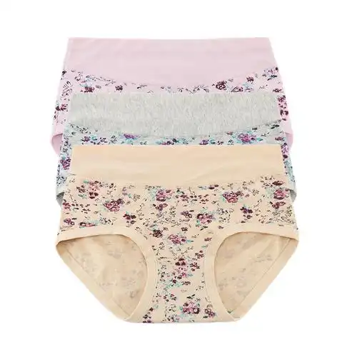 ab内衣正品 女士纯棉收腹型抗菌中高腰 小平角妈咪裤 ab内裤 0118