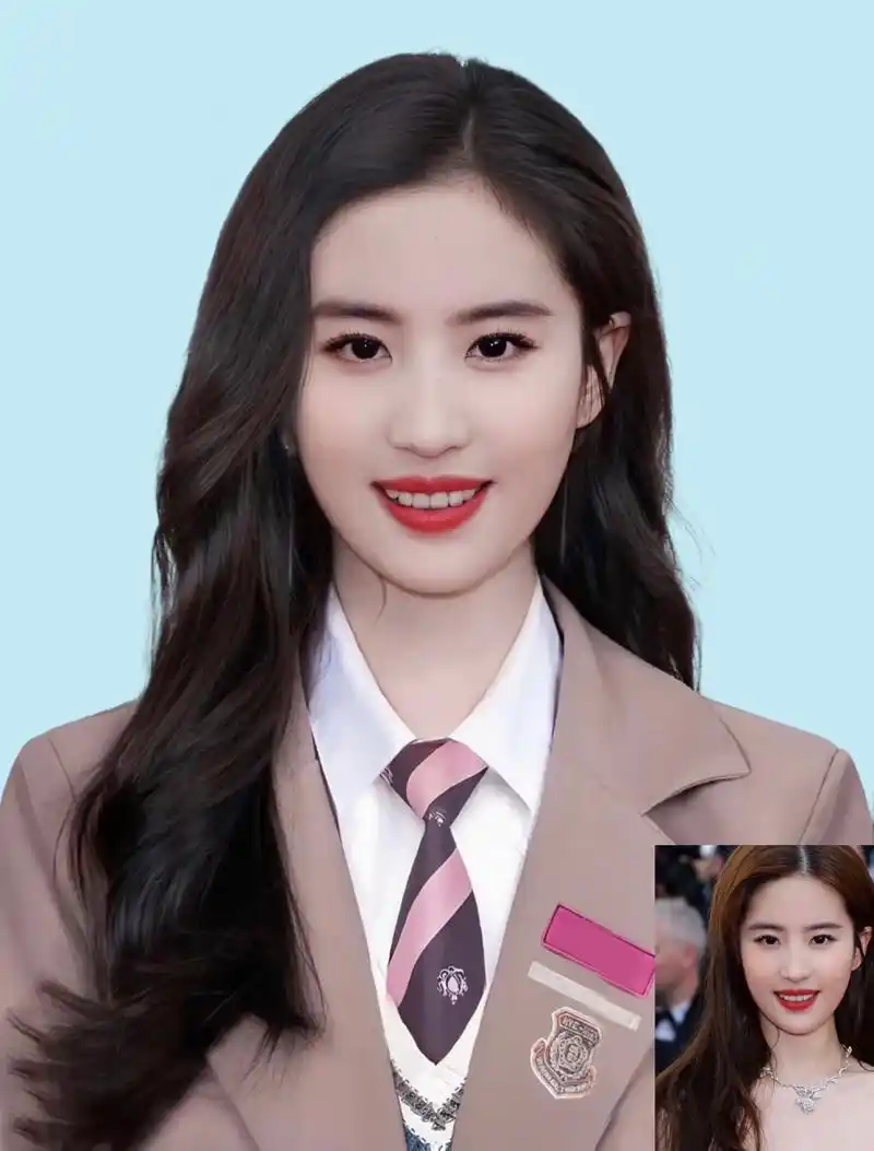 即便是证件照,依然绝美,刘亦菲.#美女