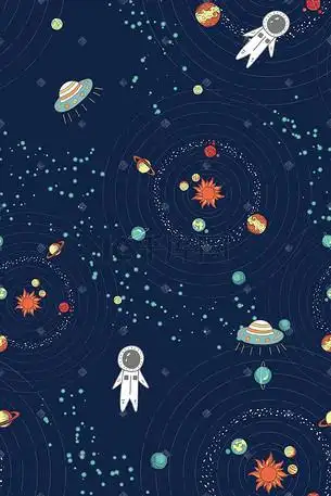 宇宙涂鸦插画-宇宙涂鸦配图-千库网