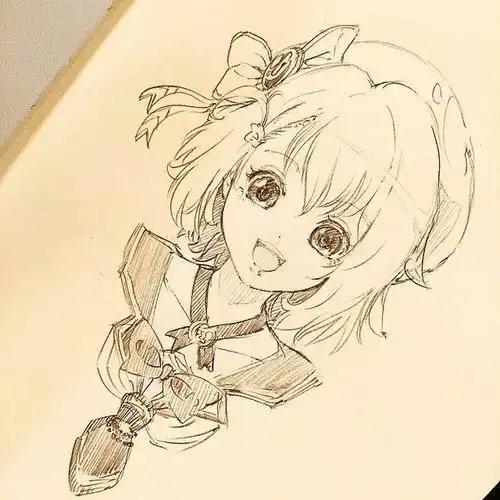 兔子女孩绘画迷你世界简笔画手绘动漫临摹马克笔q版人物简笔画可爱