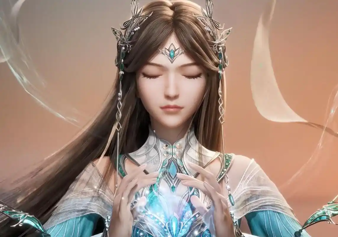 《斗罗大陆》宁荣荣九彩神女形象曝光,青衣飘带,蝴蝶发饰,可以说是美