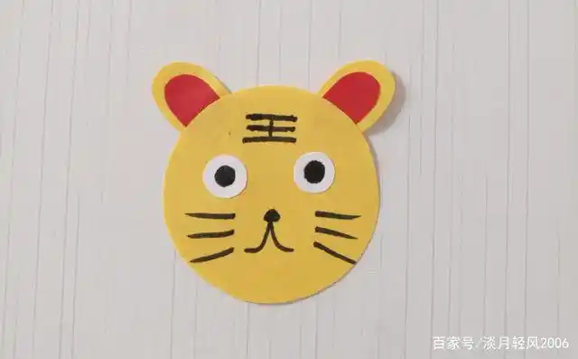 幼儿手工,用卡纸做可爱的小老虎,好学又好看,可以当手工作业