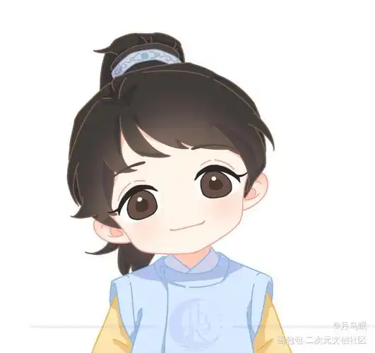 一家五口歪头杀_山河令浪浪钉温周温客行周子舒手绘古风q版绘画作品