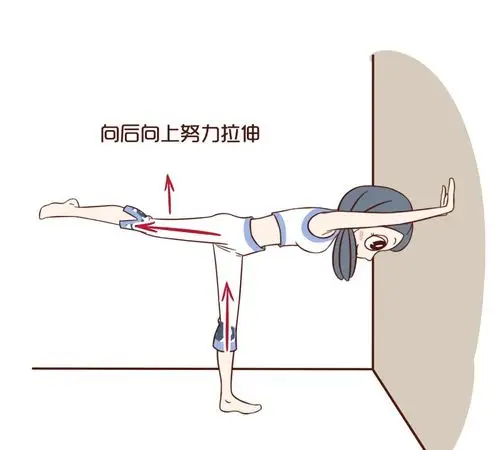 背靠墙壁拉伸,胸挺了,背不驼了,小粗腿没了,气质越来越好!