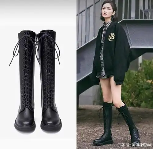 明星骑士靴穿搭合集,杨幂造型时尚度满分,满满的霸道总裁范
