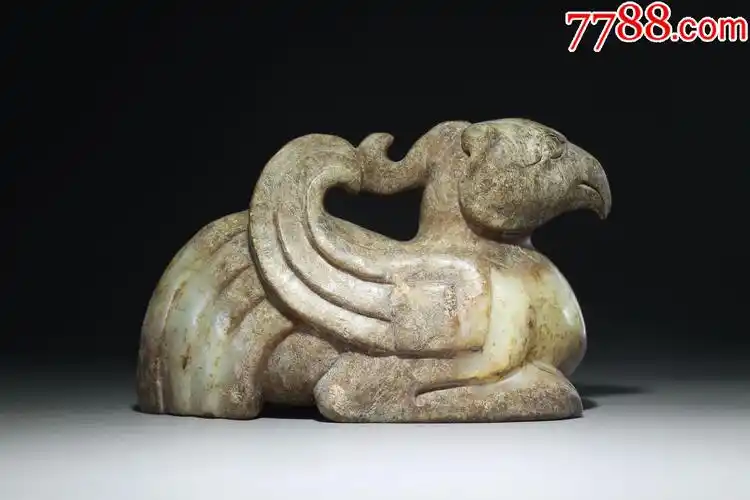 西周时期古玉高古玉摆件朱雀包老保真