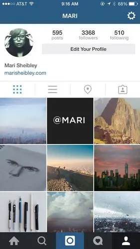 instagram图片分享应用手机界面设计,来源自黄蜂网