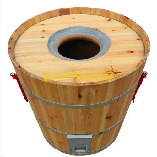 户外烧饼炉缙云子烤炉梅干菜扣肉炭火炉大饼炉木桶锅盔炉酥饼炉 原木