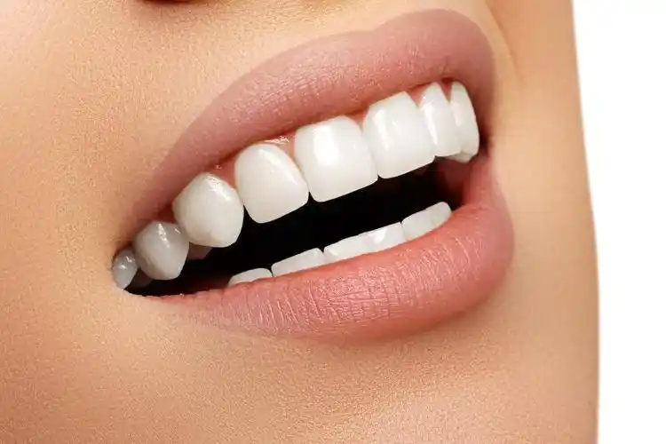 美丽的笑容露出洁白牙齿