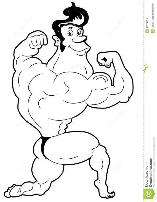 健美知名运动员简笔画