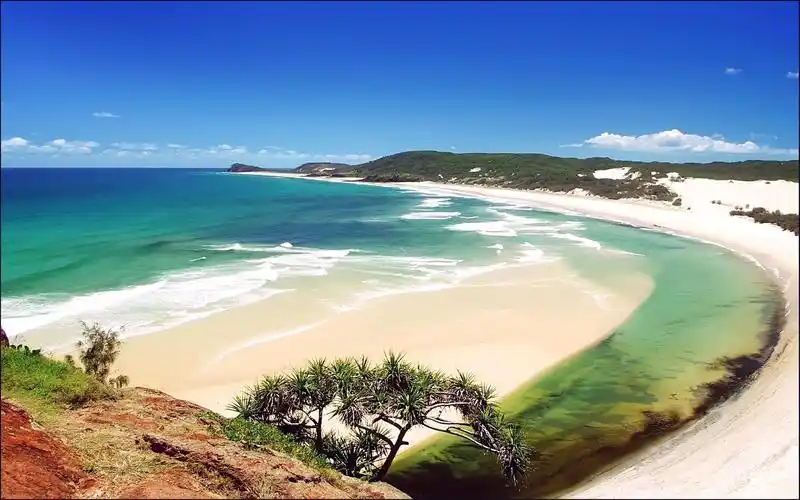 阳光,明媚,海滩,自然风景,壁纸阳光明媚的海滩壁纸