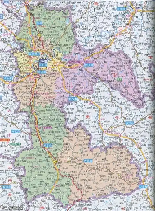 泸州市地图高清版