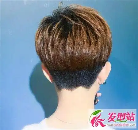 短发后脖剃短