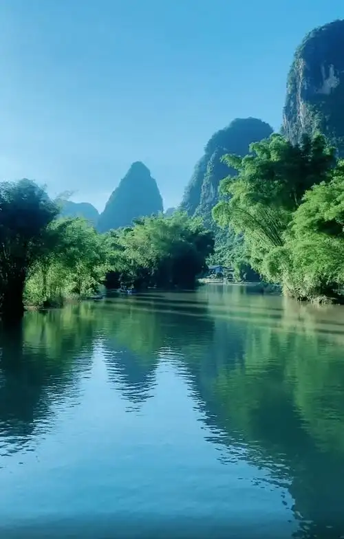 竹筏_青山绿水_画中游