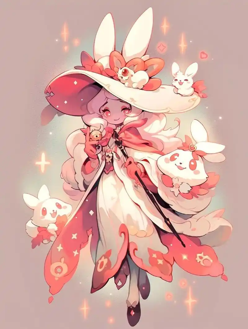 q版红色系兔子拟人小萝莉