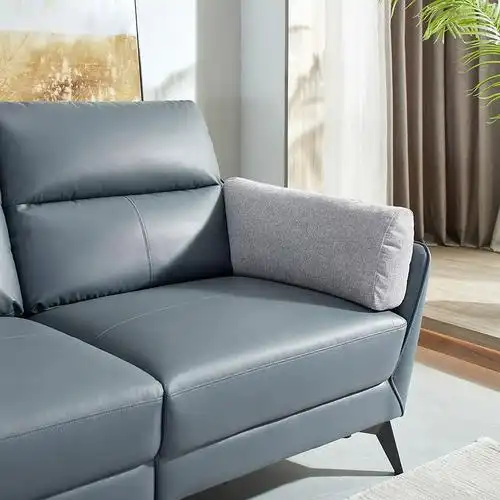 林氏家居现代简约荔枝纹头层牛皮艺沙发家用客厅小户型舒适家具组合