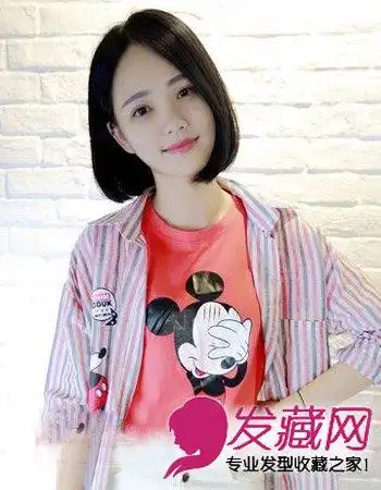 短发弄什么发型好看 柔顺亮丽黑色短发波波头发型(3)