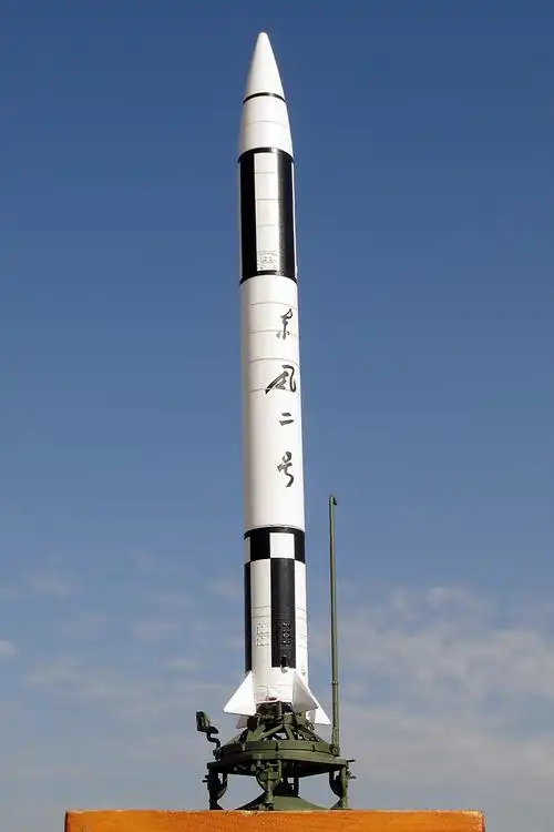 中国东风2号弹道导弹仿真合金模型 df2导弹成品摆件收藏送礼1:72 实验