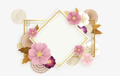 中式纹理花纹海报边框装饰免抠素材免费下载_觅元素51yuansu.com