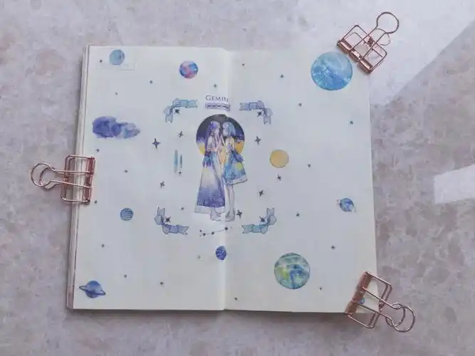 超梦幻的紫色系手帐排版