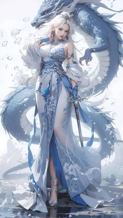 动漫女神ai手机壁纸:白衣美女清风起,世间何处不仙子