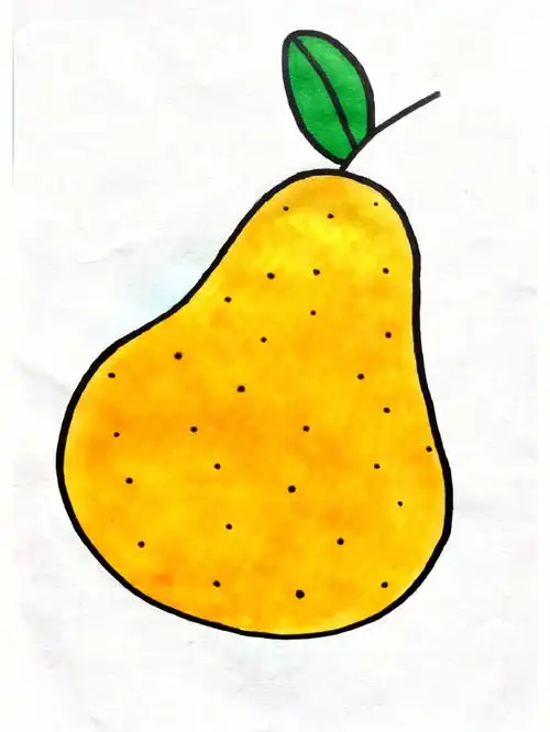 梨子简笔画水果简笔画