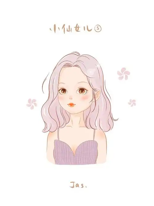 小仙女儿q版卡通人物肖像