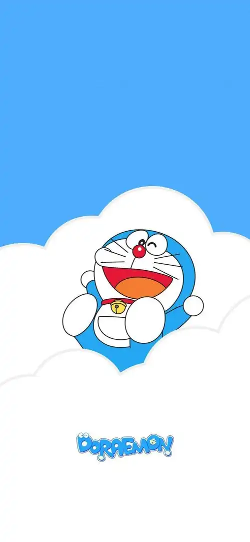 哆啦a梦简约锁屏,锁屏图片,手机壁纸-回车桌面