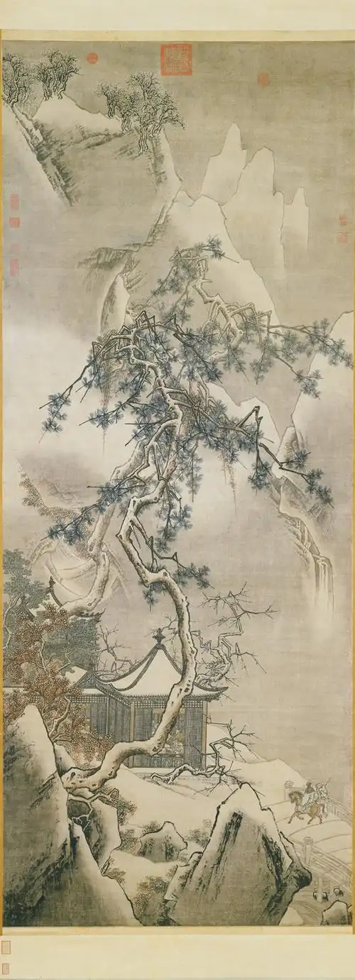 马远立轴画