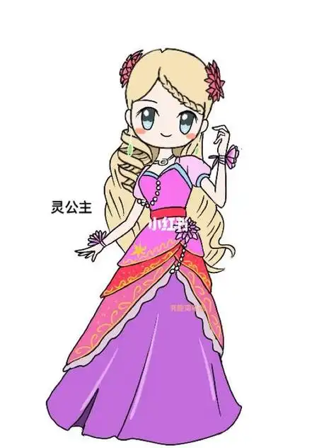 公主简笔画简单易画灵公主怎么画灵公主简笔画画法怎样画简笔画灵公主