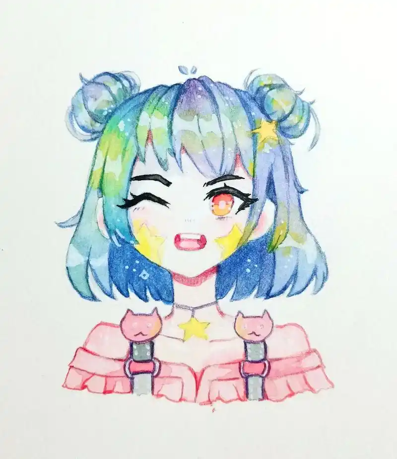 动漫人物手绘.#每日一画  认真对待眼前的生活,慢慢遇见更好 - 抖音