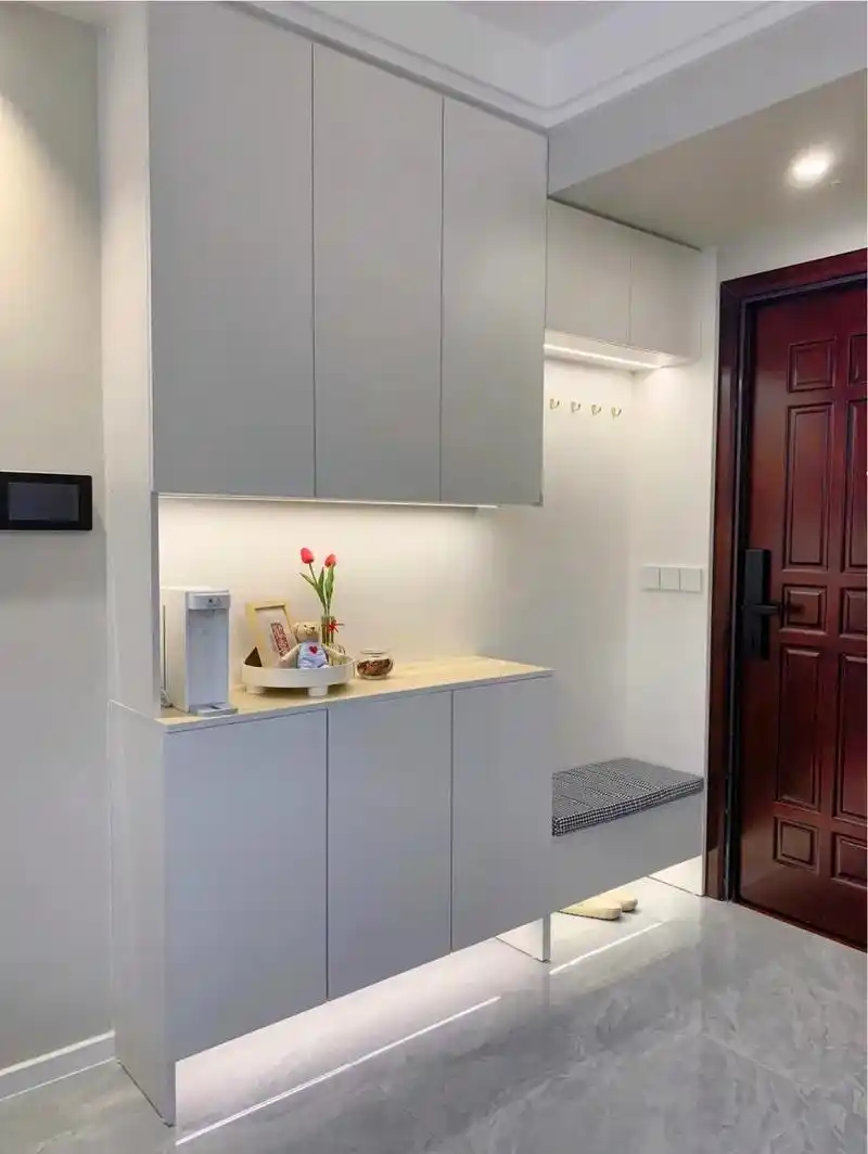 四款入户鞋柜精选案例效果图大全,喜欢的请收藏#鞋柜 #装修设 - 抖音