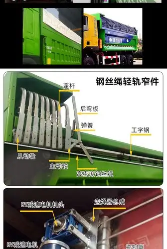 自卸车自动篷布安装图