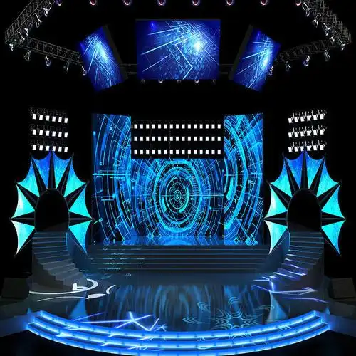 背景布星空舞台炫酷打碟快手3立体唱歌间背景墙直播大气12米宽15高