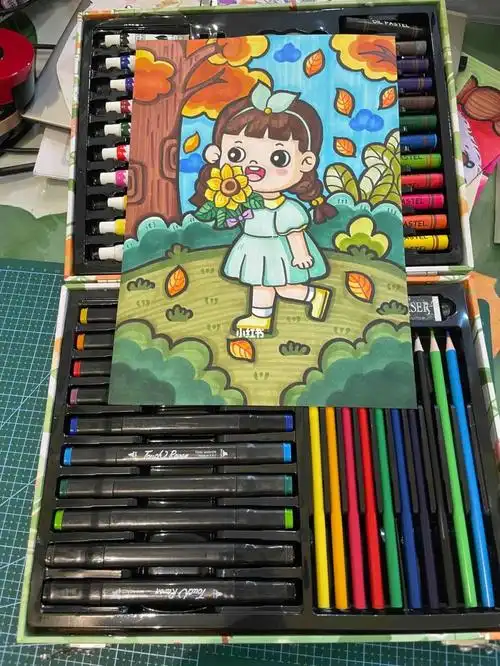 秋天来啦主题画～马克笔儿童画