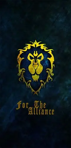 魔兽世界联盟高清金色logo手机壁纸
