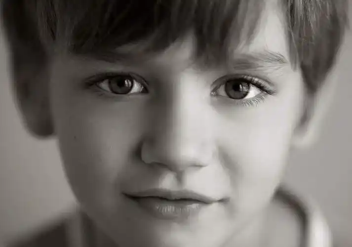 西方人,儿童,脸,头,脸颊,一个人,笑,微笑,横图