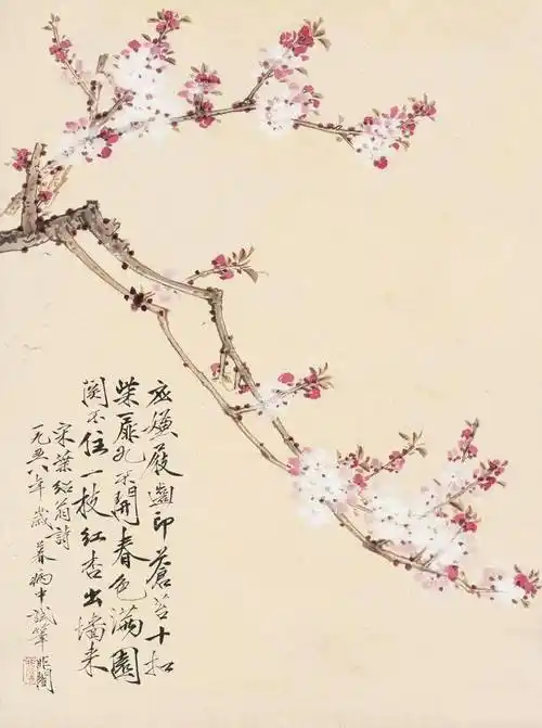 红杏枝头春意闹,历代名家春花图_杏花_中国_国画