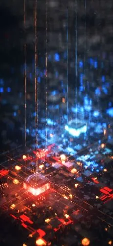 科技感十足的壁纸上