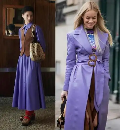 2022流行的蓝紫色太美了春天这样搭配穿搭高手也折服