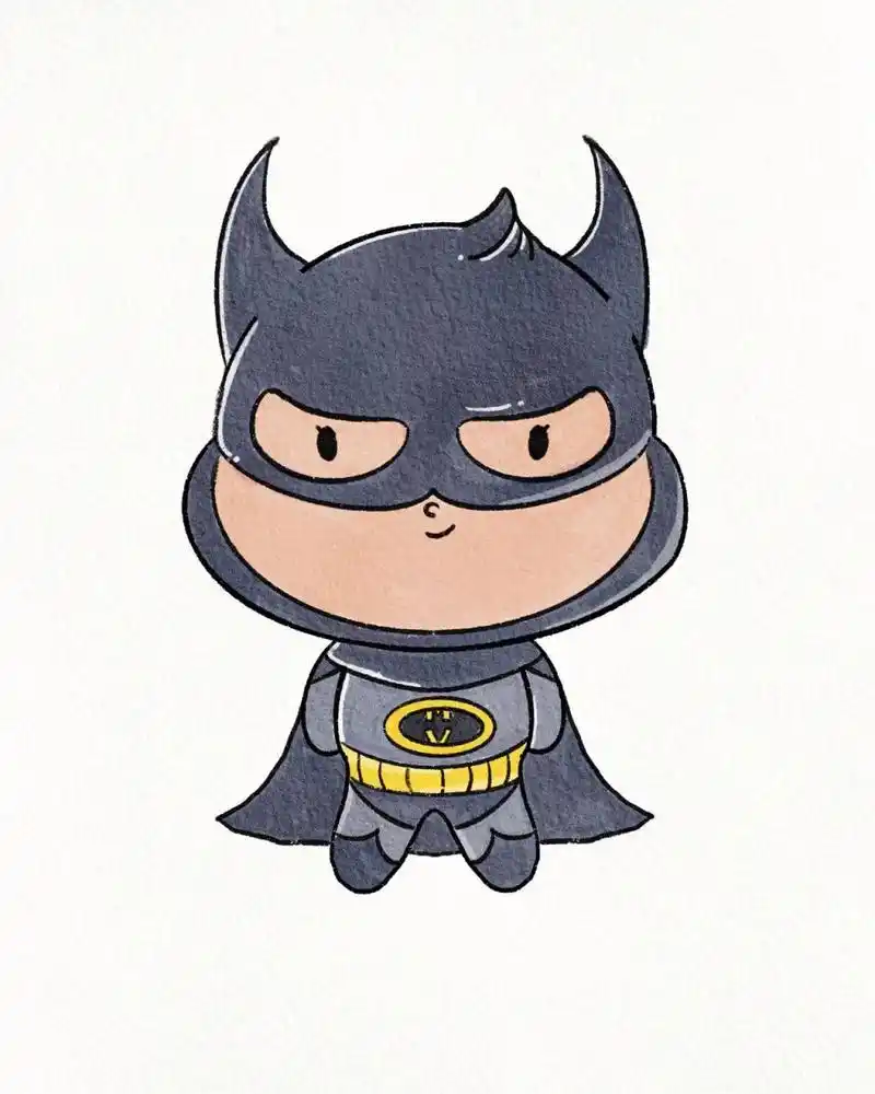 简笔画漫威|q版胖脸人物|可爱蜘蛛侠|超人 绘画工具:ipad .